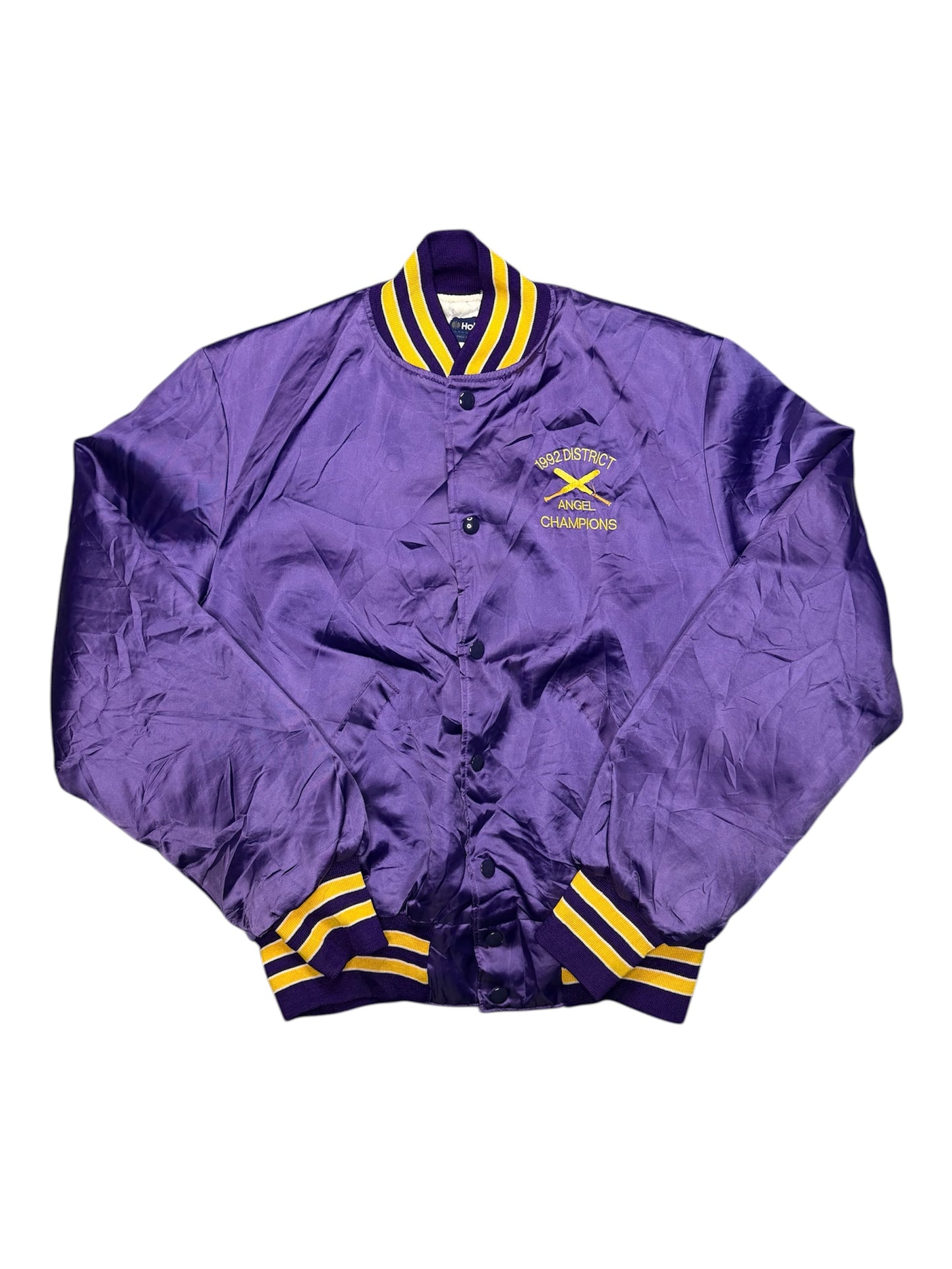 Giacca Varsity Vintage Anni 90 Viola Angel Champions