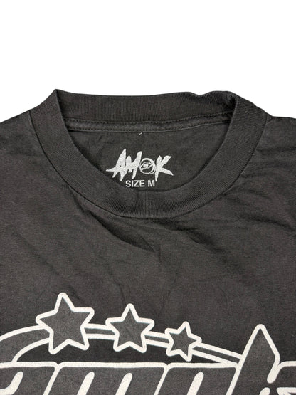 maglietta nera con stampa grafica Amok Y2k Vintage